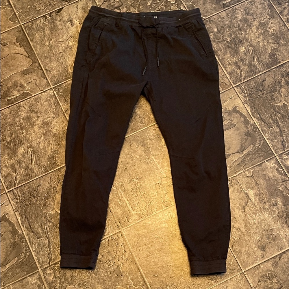 PULL & BEAR Men's Black Joggers XL Sporty Athleisure Coastal Streetwear